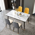 Nordic light luxury dining table and chair set, minimalist dining table for home, small apartment dining table, rectangular dining table for 4 or 6 people