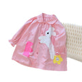 Girls' autumn new arrival: pure cotton doll shirt, long-sleeved blouse, cartoon pink baby girl shirt,  fashionable sweet style