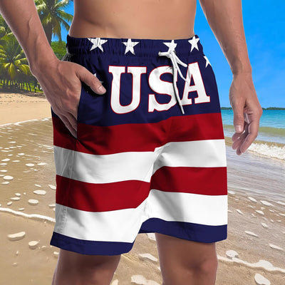 trending men's beach shorts, quick-dry swim trunks, casual sportswear, european and american new style 3d digital printing