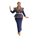 new african plus size women's printed dress set - cross-border fashion two-piece outfit for  (us & europe)