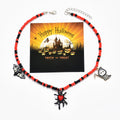 Halloween necklace wholesale fashion funny pumpkin ghost cat pendant horror contrast color rice beads string clavicle chain