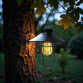 Solar powered retro garden light - outdoor hanging decorative lamp for balconies - waterproof hanging light - camping night light