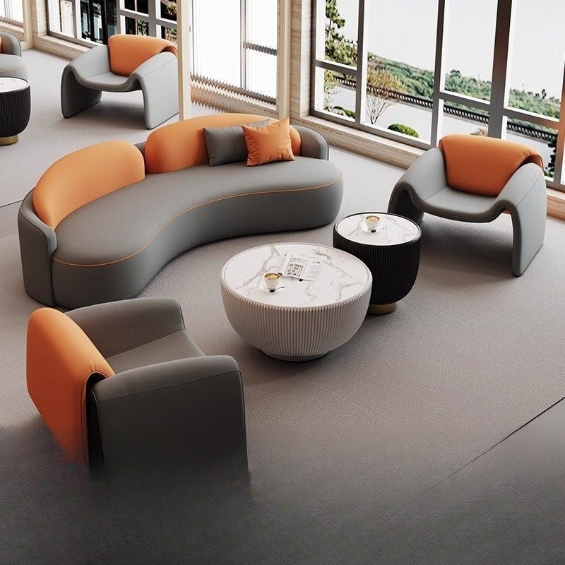 Luxury beauty salon hotel lobby sofa chair set - ideal for sales centers, reception areas, and business offices