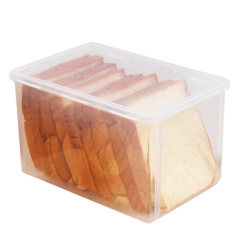 Household crisper food grade refrigerator special transparent plastic toast bread storage box kitchen refrigerator storage box