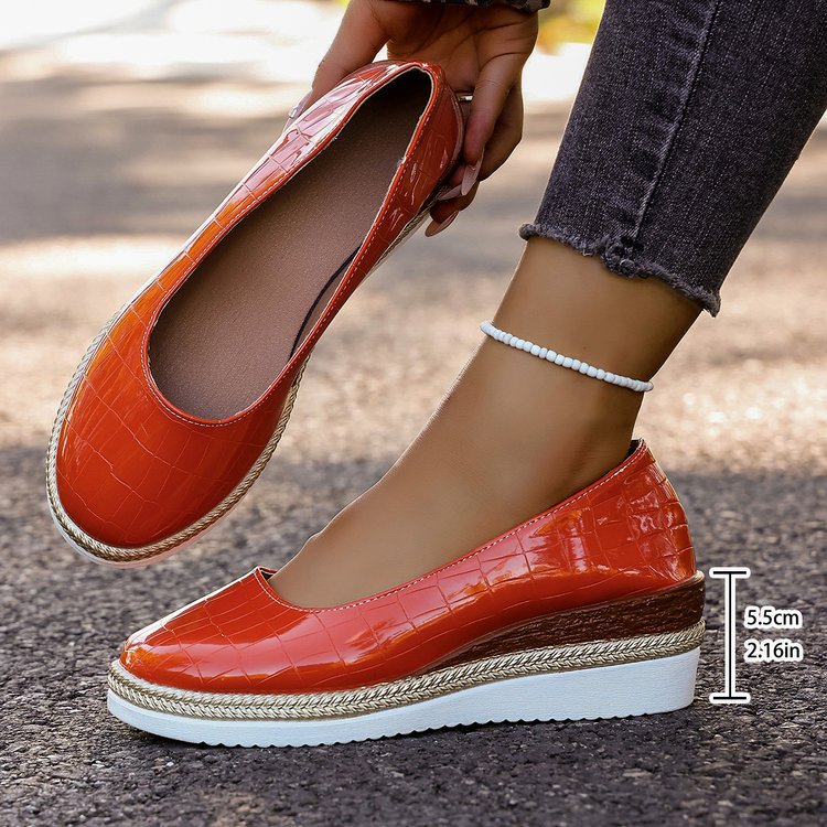autumn new arrival: plus-size wedge heel flats for women, sizes 36-43. wholesale available. dropshipping for  and