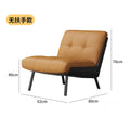Orange black—leather—no armrests