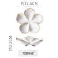 Retro japanese ceramic dish flower shape small dish creative dish dipping dish side dish multi-color kiln dish