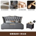 Genuine leather bed italianaccessible luxury master bedroom 1.8m double bed 1.5mcasual 2m leather soft-packed storage bed