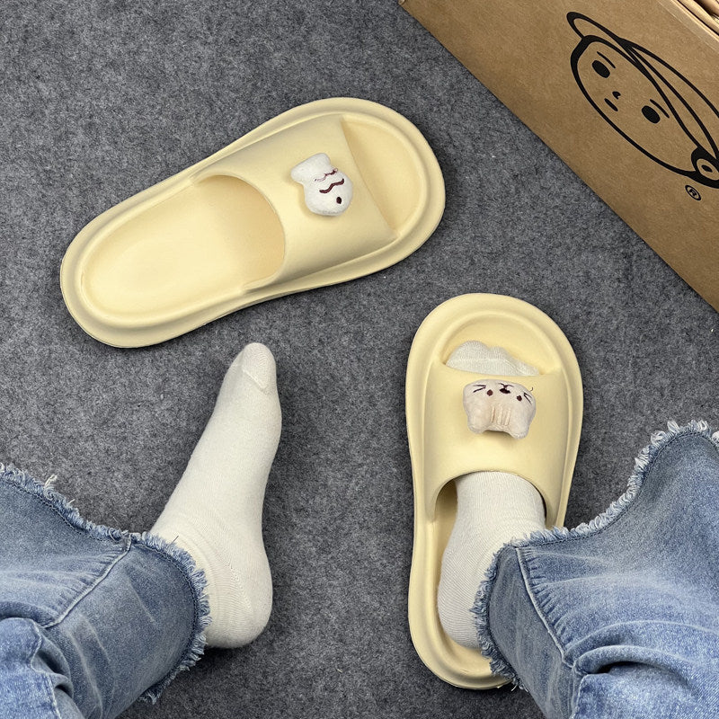 Eva cloud slides for women - summer outdoor wear, 2026 new fashion, minimalist style, indoor home slippers, couple's sandals for men