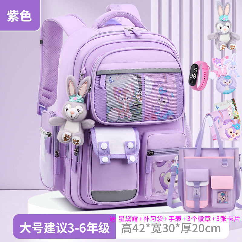 2026 new children's backpack for boys, elementary school grades 1-6, boys' and girls' spine-protecting, weight-reducing double shoulder bag