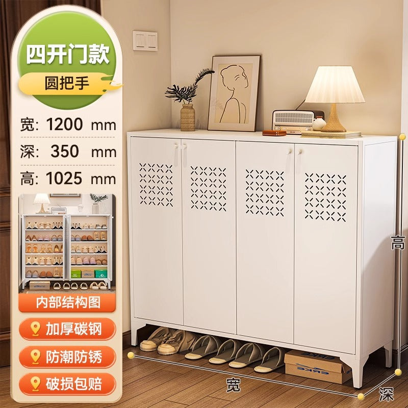 Steel for home shoe cabinet door all-in-one cabinet outside corridor entrance entrance iron storage cabinet all-in-one wall storage cabinet
