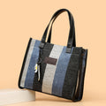 2024 new women's fashion shoulder bag crossbody bag canvas bag color block handbag minimalist versatile tote bag