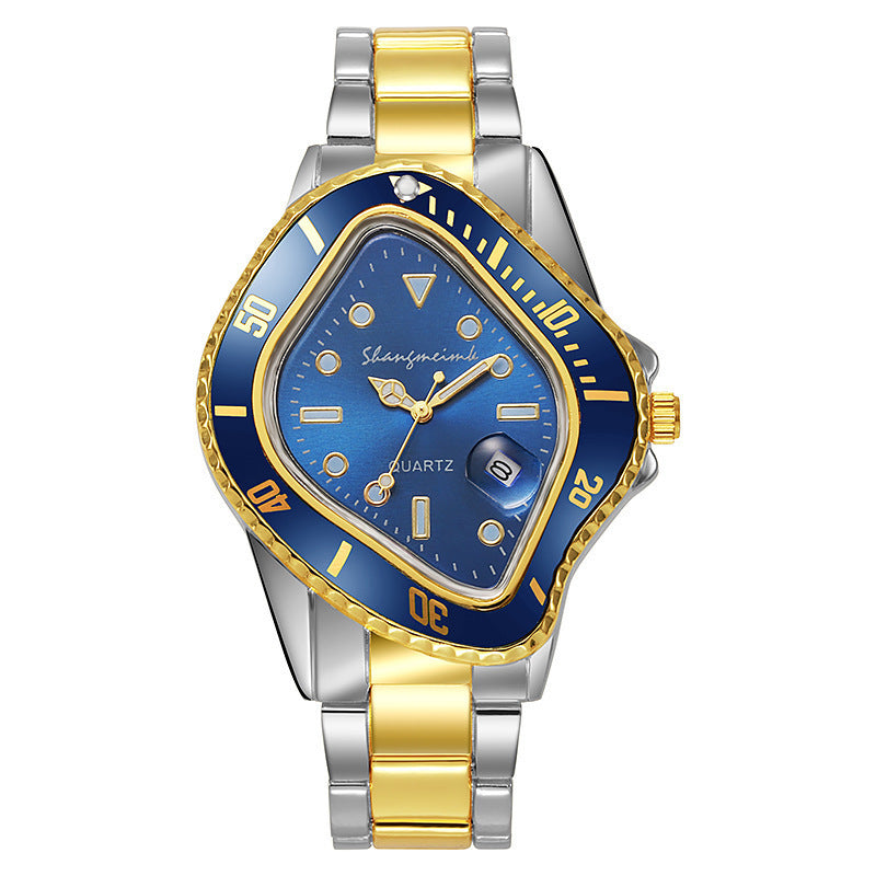 twisted water ghost suit alloy steel belt waterproofcasual watch hip hop quartz watch factory direct sales wholesale