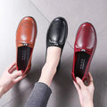 Soft leather soft bottom ladieswear shoes flatsabrasion resistantwaterproofbows work shoes wechat group purchase live broadcast one piece dropshipping