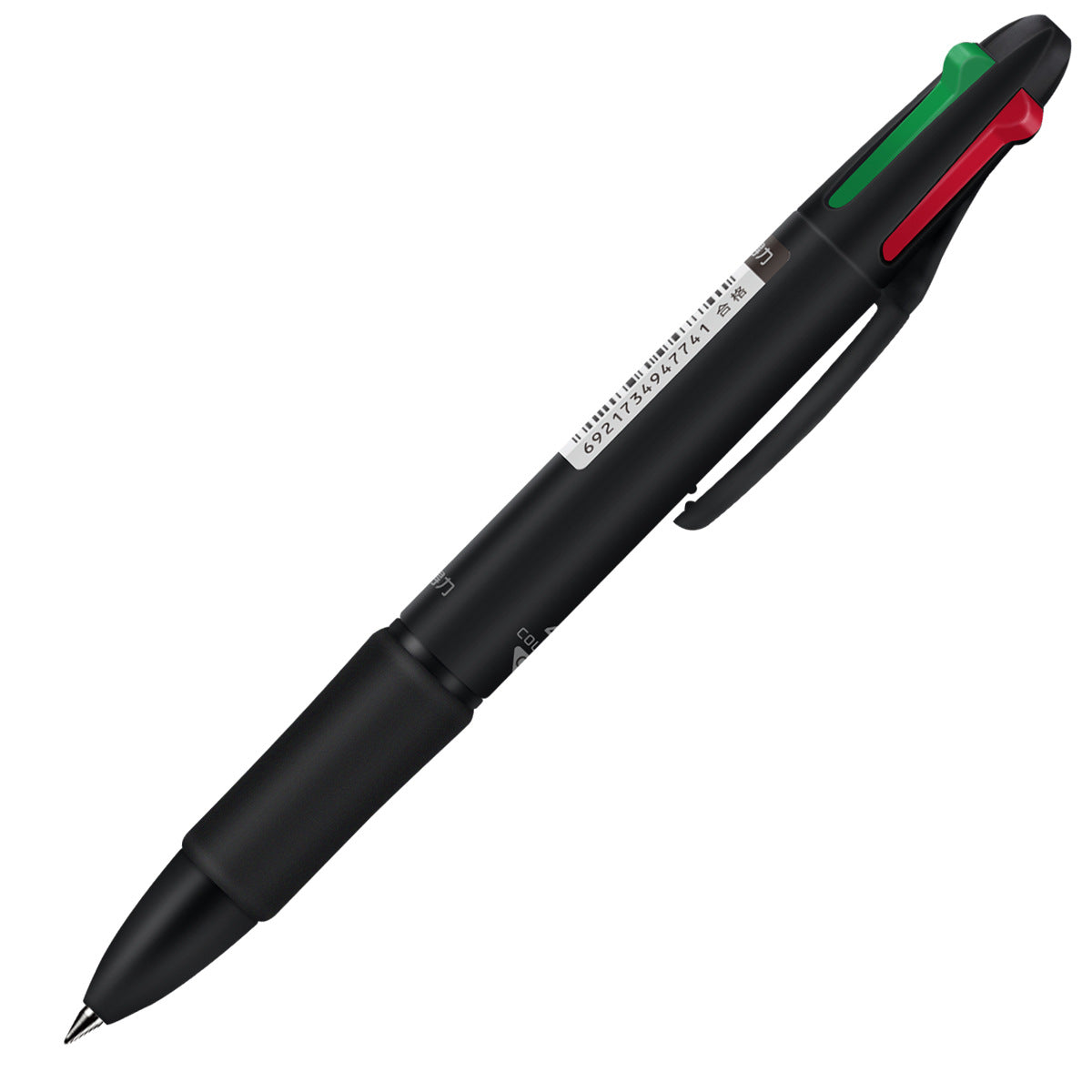 Deli 33390 ballpoint pen four-color press-action ballpoint pen black, red, blue and green core student marker writing pen wholesale