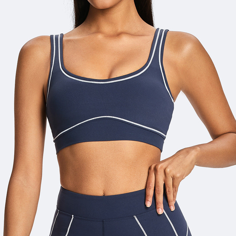 High-waisted activewear set for women - color block, open back, barely-there feel - yoga, running, fitness, yoga outfit, underwear, quick-dry sportswear set