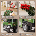 Kids' oversized alloy double-door missile car military tank rocket launcher toy car model for boys, ages 3-6