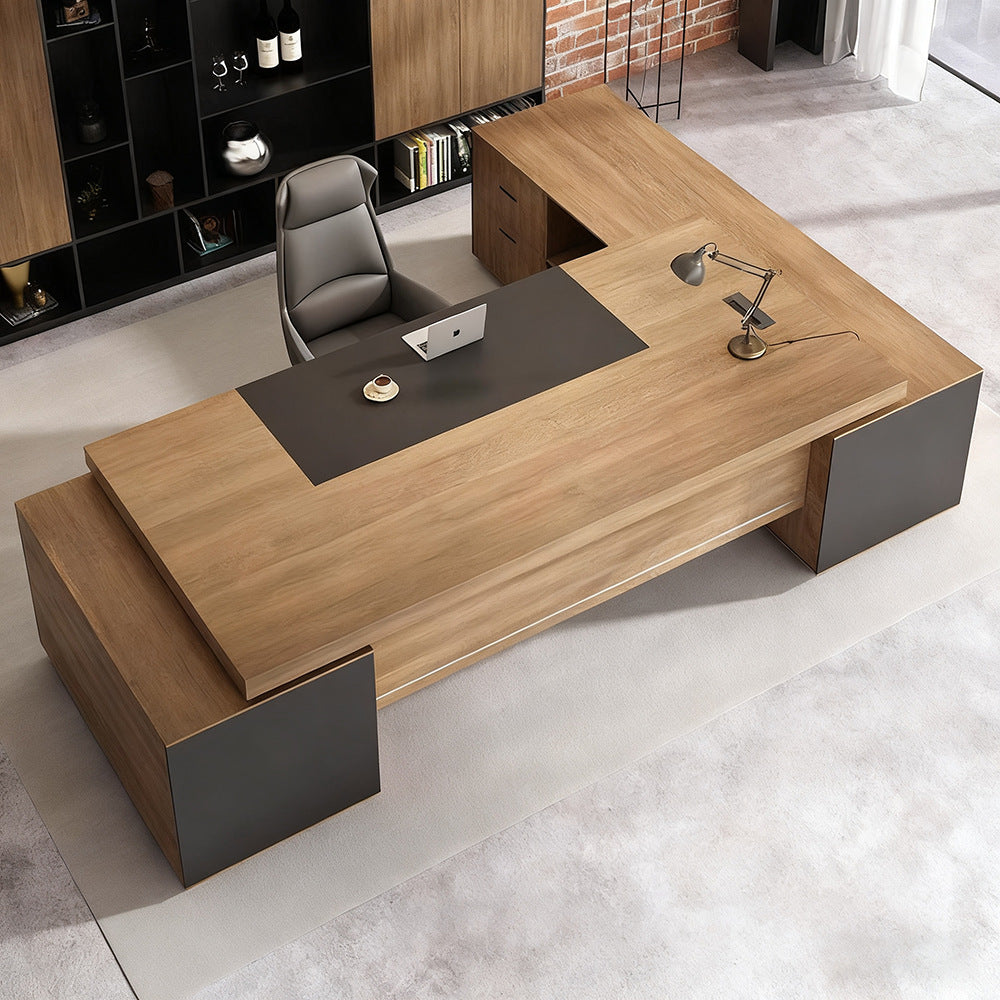 Boss desk office chair combination casual modern president desk executive table supervisor manager desk accessible luxury furniture