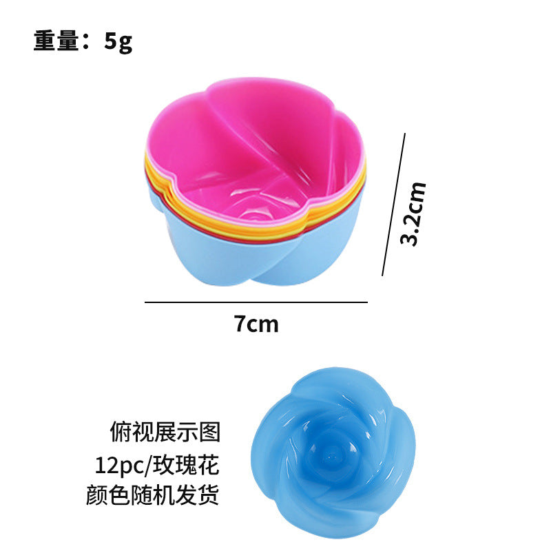 silicone muffin cups baking diy tools - round & heart-shaped cake cup molds - high-temperature resistant silicone cake cups