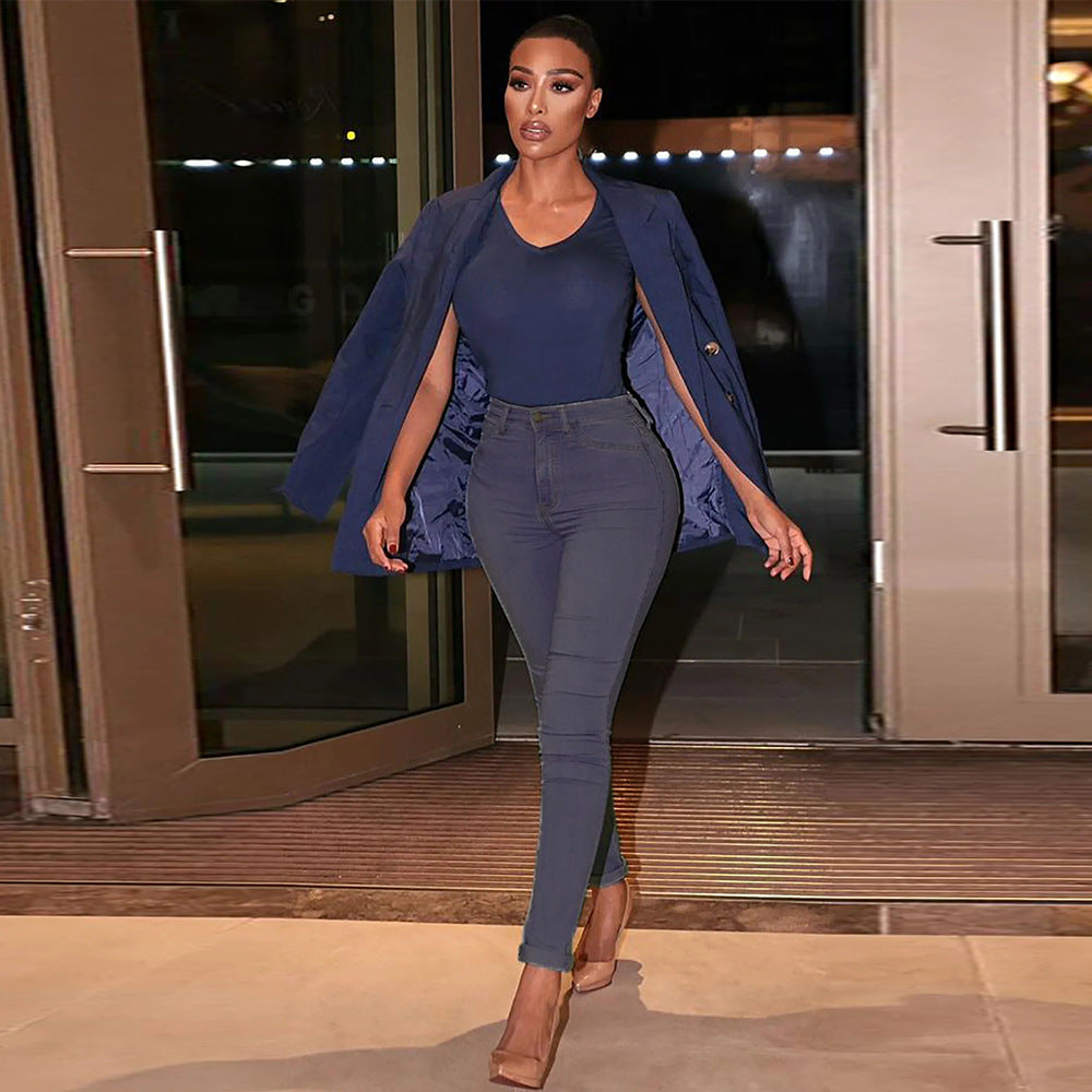 hot-selling jeans for women, european and american ins style plus size women's pants, sexy tight-fitting butt-lifting jeans, independent station
