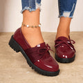 plus size loafers for women summernew arrivalbows mary jane slip-on casualflats small leather shoes