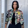Women's retro print baseball jacket - new autumn/winter collection, loose fit, cropped outerwear, hot-selling cross-border export style