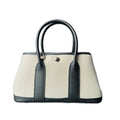 Top-grain leather niche styleclassy women's genuine leather satchel bag large capacity canvas contrast color garden tote bag