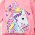 Children's long sleeves round neck unicorn tops and micro-flare pants suit