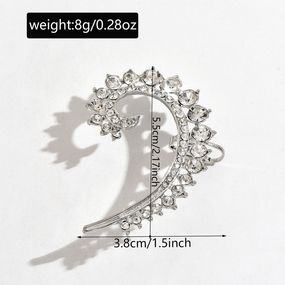 European and american style gypsophila ear cuffs & earrings - luxury, high-end, heavily detailed, diamond-studded, unique design earrings for women