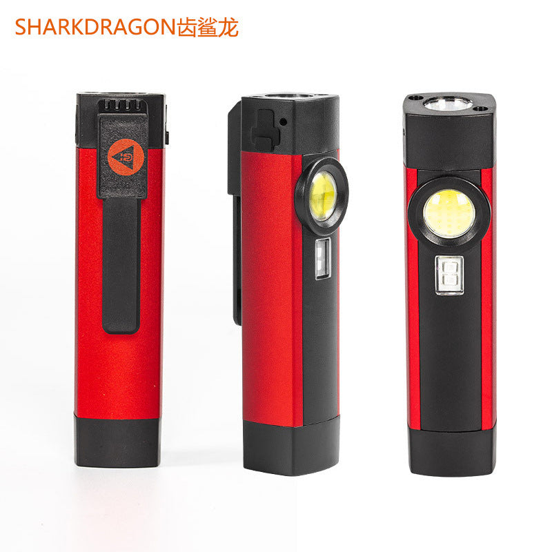 Cross-border new COB work light USB charging with magnet pen holder Multifunctional aluminum alloy work flashlight