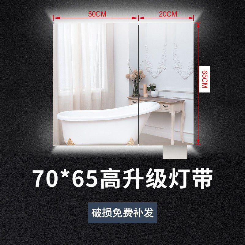 Stainless Steel Bathroom Mirror Cabinet Wall-mounted Toilet Mirror Box Toilet Bathroom Mirror with Shelf Dressing Storage