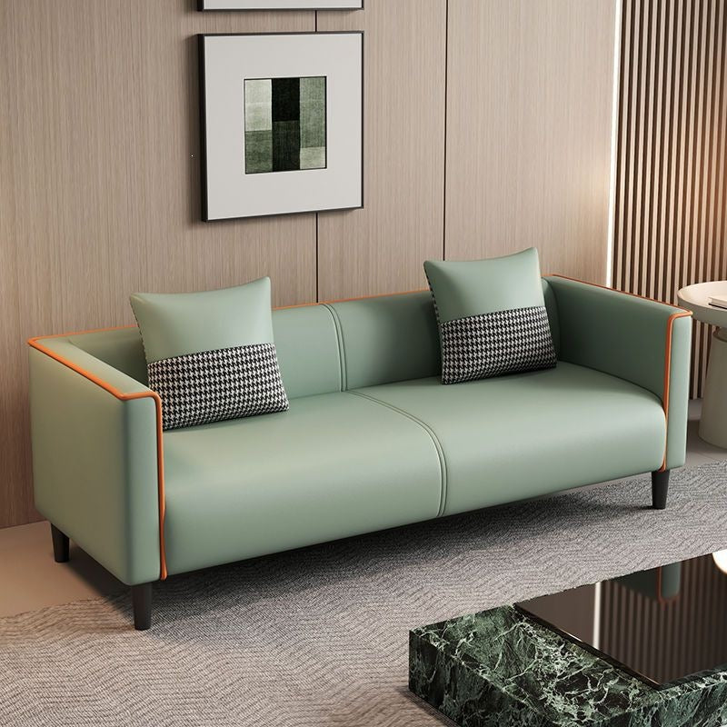 Cat claw leather sofa small apartment rental house living room bedroom clothing store double three-person sofa negotiation reception sofa