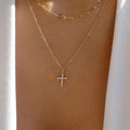Cross sweater necklace wholesale fashion cross-border jewelry women's fall and winter full diamond fashionstylishcasual stacked necklace