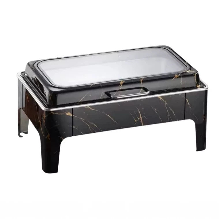 New stainless steel restaurant hotel wedding hydraulic marble insulated pot 9l fuel oil heated food warmer