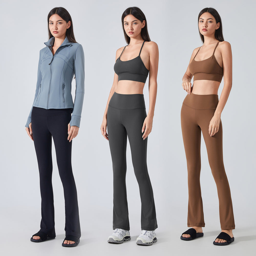 New high-waisted peach lift yoga pants for women - tummy control, wide leg, workout leggings, stretchy yoga apparel daw189