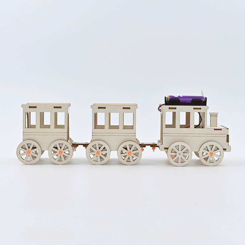 Sightseeing train DIY small train Primary school students Science experiment Handmade homework Puzzle technology Small production Material package