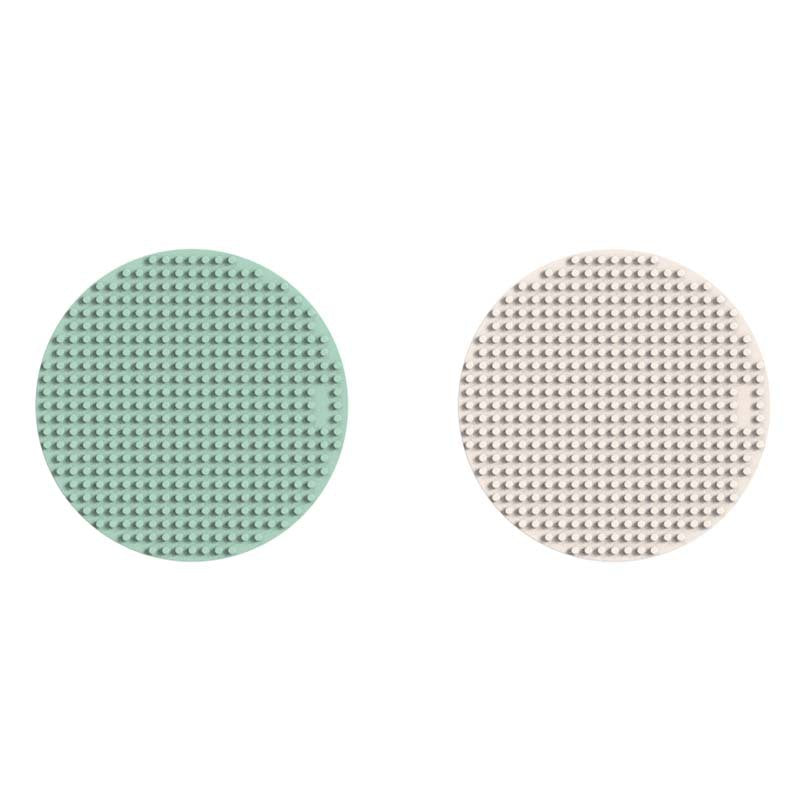 double-sided food-grade silicone building block folding mat baby educational toy silicon building block mat