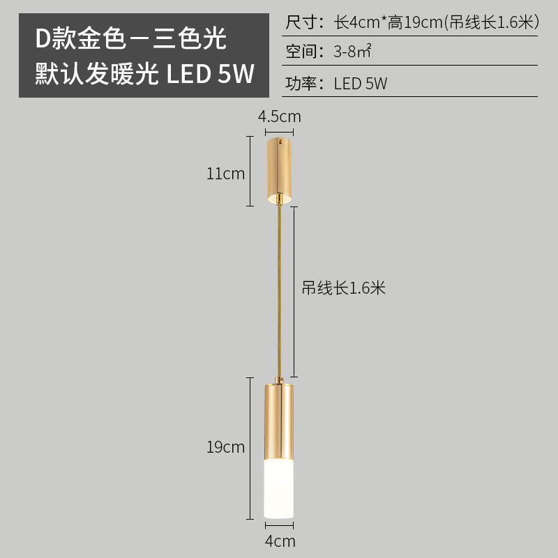 Chandelier bedside indoor bedroom lights ins Internet celebrities Nordic simple creative small personality restaurant bar lighting