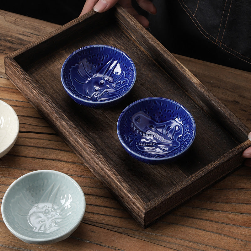 Minimalist style personalized ceramic small sauce dish - home use cartoon cute dish - dipping sauce dish - snack dish - soy sauce seasoning dish