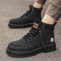 Boots men's spring 2025new arrivalabrasion resistant men's shoes workwear boots men's british style casual shoes rhubarb boots trendy shoes