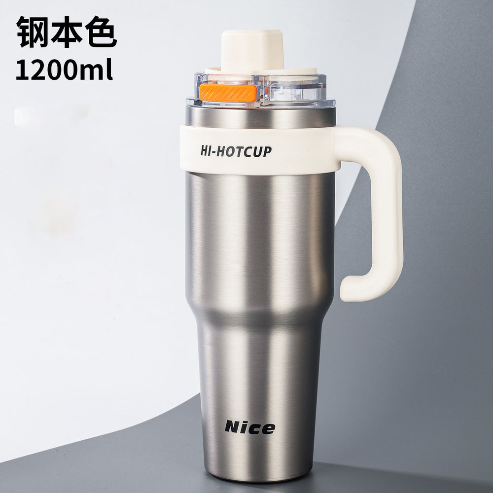 Big mac ice cup ceramic liner boys large capacity cold insulation cup straw car car water cup cross-border