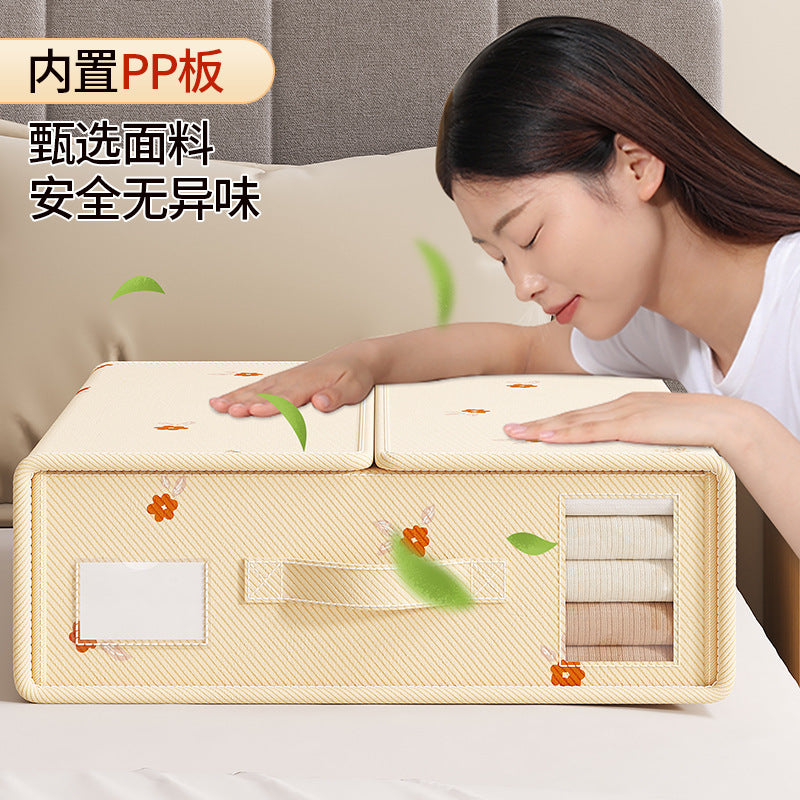 Cross-border small safflower quilt cover, bed sheet four-piece storage box, bedding wardrobe, quilt cover, finishing box, bedroom storage storage