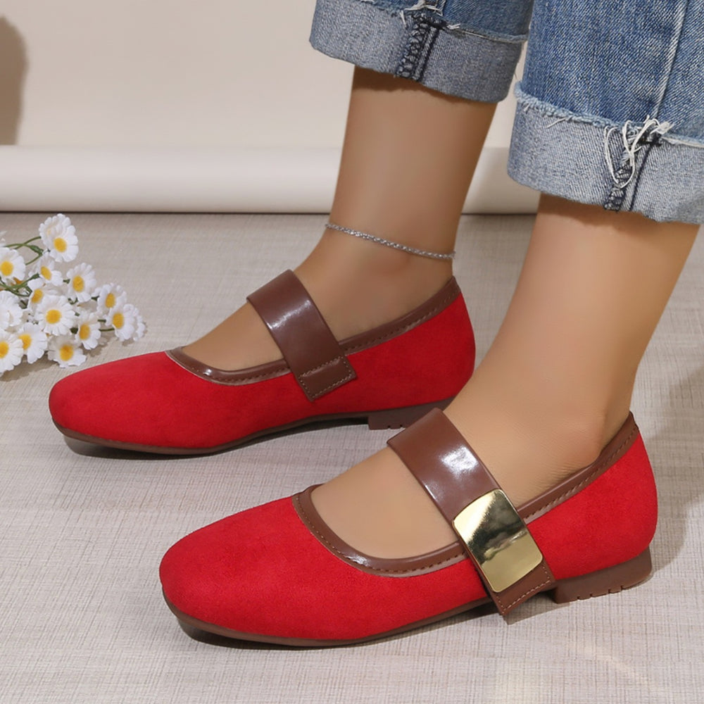 Exportplus sizespring & fallnew arrivalleopard print one-piece strap flatsflats women's flats square toe easiest for match soft bottom floating shoes wholesale