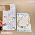 Bowknot imd mobile phone case suitable for apple 16promax with bracelet iphone15 protective case apple 17
