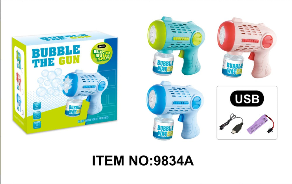 New automatic circle bubble machine for kids - handheld multi-hole bubble blower - hot-selling wholesale toy for boys and girls (cross-border e-commerce)