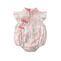 Baby romper - summer lightweight flutter sleeve bodysuit - cute & stylish outfit for baby girls' first birthday celebration