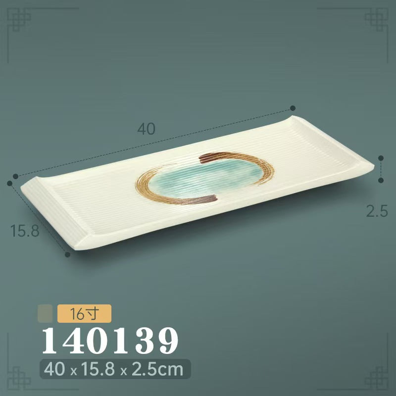 Melamine hot pot side dish plate beef plate imitation porcelain sushi plate korean style barbecue dish plate palace style hotel bowl and dish suit
