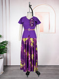 new paisley print button a-line dress - european & american style, wholesale for , plus size short sleeve women's dress