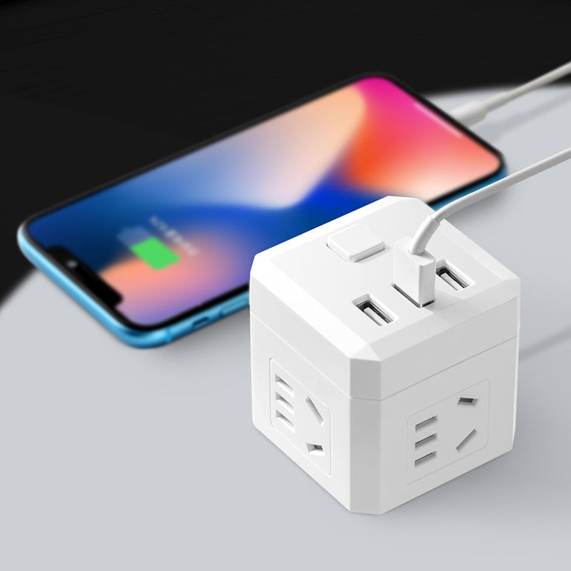 Magic cube socket converter plug adapter multifunctional usb socket panel one-to-multiple household wireless power strip