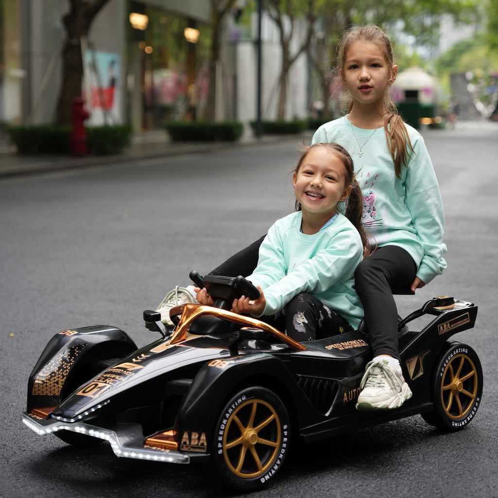 New children's electric kart four-wheel with remote control drift car, boys and girls, babies and children can sit in a toy car